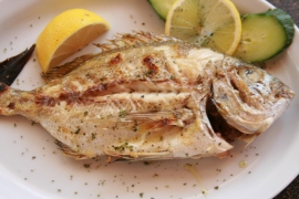grilled white seabream
